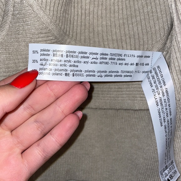 Bershka knitted cardigan + cami set in taupe - Picture 4 of 9